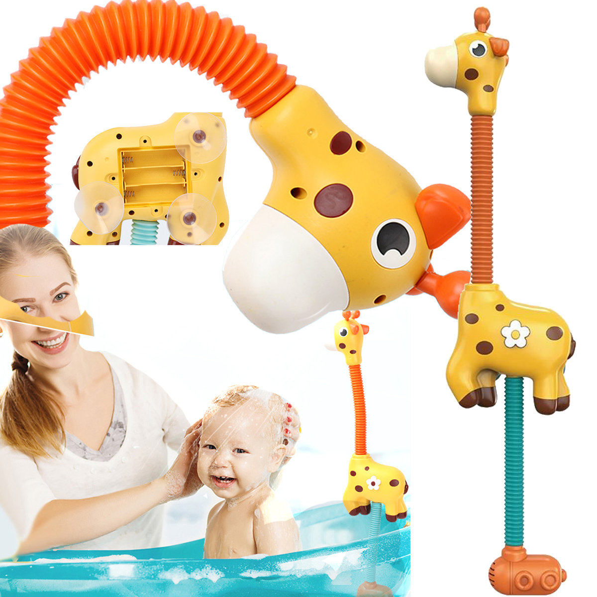Zabawka do kąpieli żyrafa Heckermann 6001 Fontanna do wanny