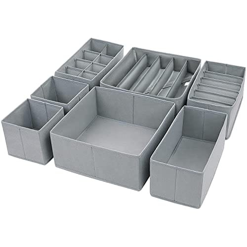 Dimj 7-Pak Organizerów Do Szuflad Składane Materiałowe
