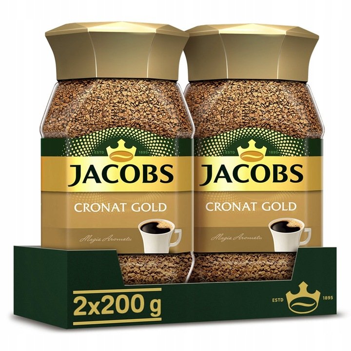 Kawa rozpuszczalna Jacobs Cronat Gold zestaw 2x 200g