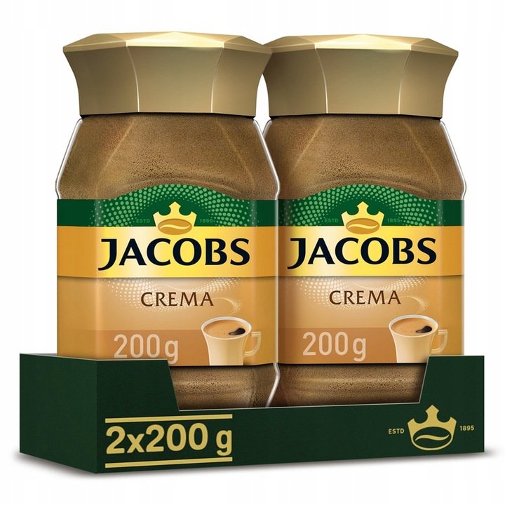 Kawa rozpuszczalna Jacobs Crema zestaw 2x 200g