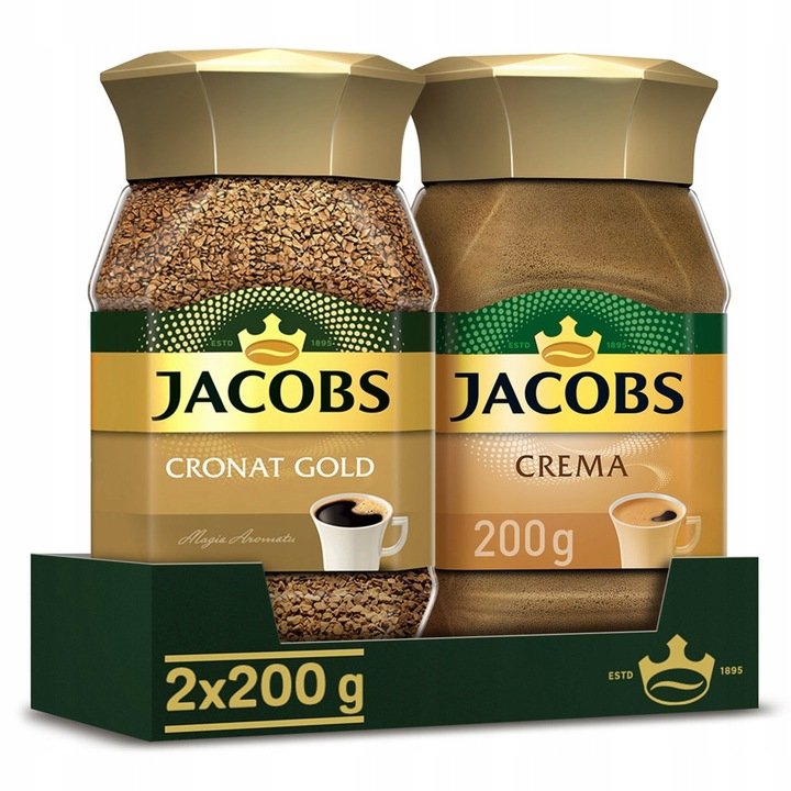 Kawa rozpuszczalna Jacobs Cronat Gold, Crema zestaw 2x 200g