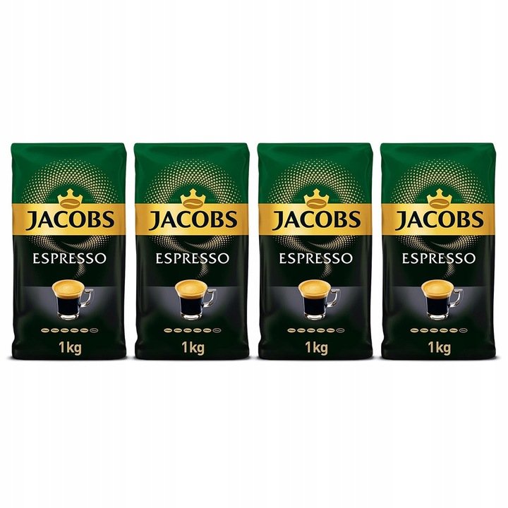 Kawa ziarnista Jacobs Kronung Espresso 4x 1kg intensywność 5/6