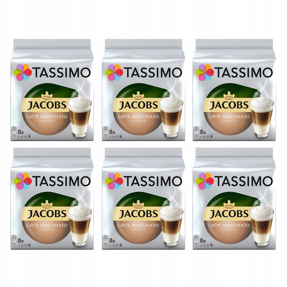 Kapsułki Tassimo Jacobs Latte Macchiato zestaw 5+1 GRATIS