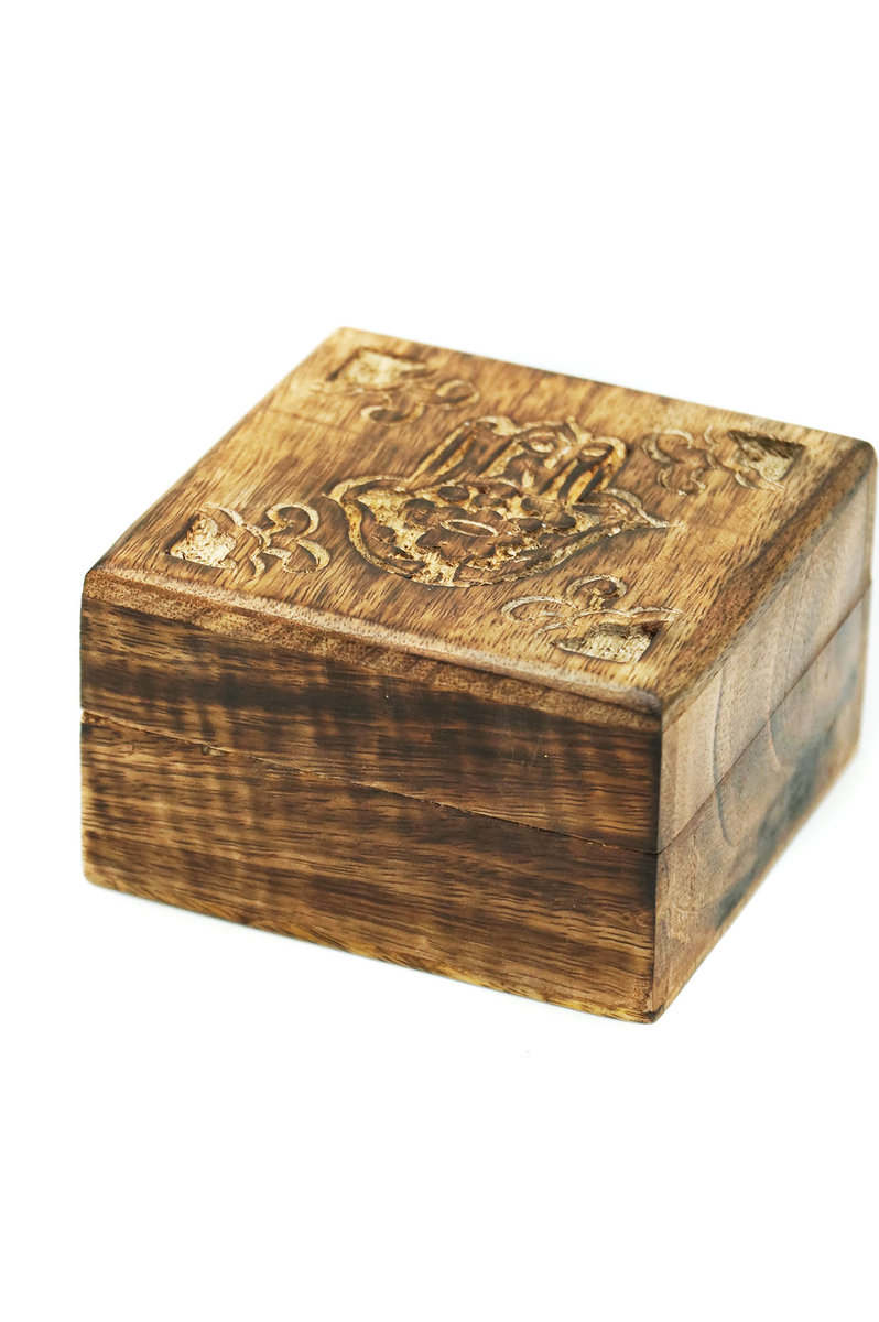 Szkatułka Drewniana Dłoń Fatimy Unikalny Prezent Pudełko Pod Choinkę