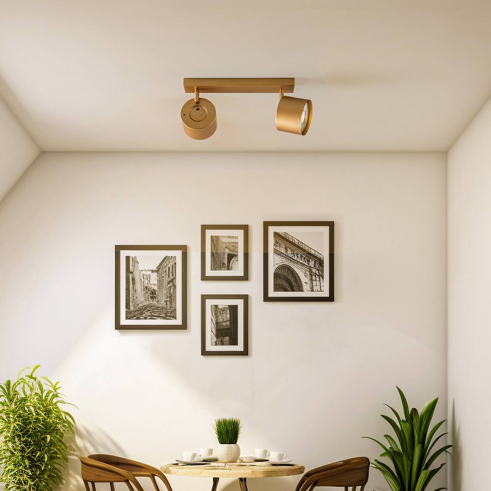 Argon Reflektor sufitowy Chloe regulowany 2-pkt., złoty