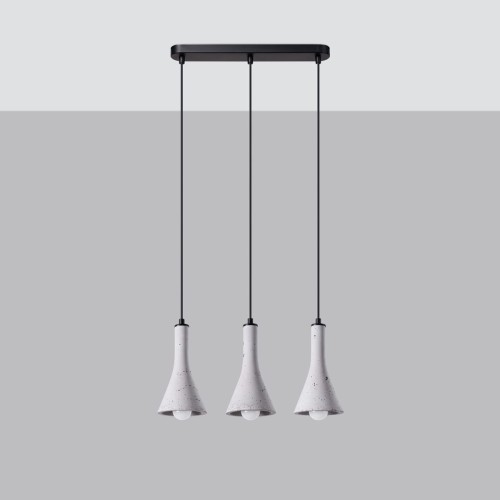 Rea lampa wisząca 3xE14 czarna/beton SL.1225