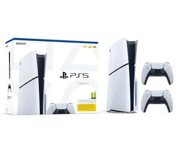 Sony PlayStation 5 Slim D Chassis (PS5 1TB z napędem + Dodatkowy Pad Biały)