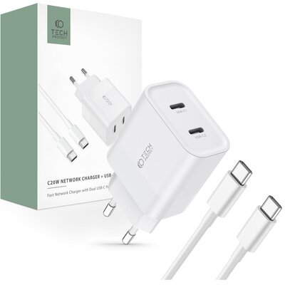 Ładowarka sieciowa TECH-PROTECT C20W PD20W Biały