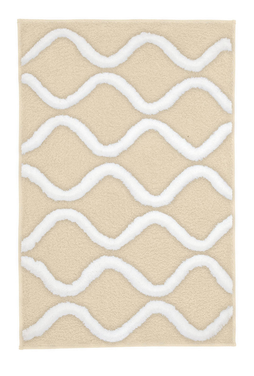 Kleine Wolke Piana Dywanik łazienkowy Sandbeige Beżowy 55x 65 cm