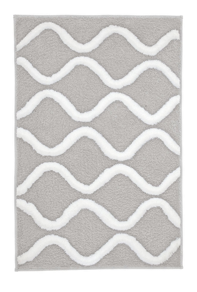 Kleine Wolke Piana Dywanik łazienkowy Oyster Szary 55x 65 cm