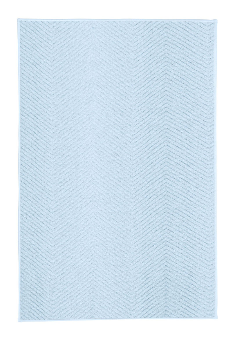 Kleine Wolke Zigzag Supermiękki Dywanik łazienkowy Bright Blue Niebieski 70x120 cm