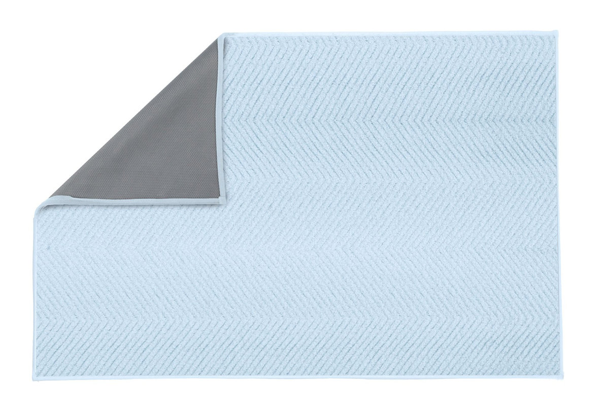 Kleine Wolke Zigzag Supermiękki Dywanik łazienkowy Bright Blue Niebieski 50x 60 cm
