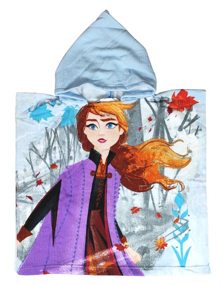 Ponczo kąpielowe Kraina Lodu 55x110 cm