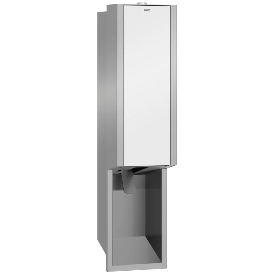 Dozownik mydła w pianie do zabudowy 650 ml KWC Exos, stal kolor biały