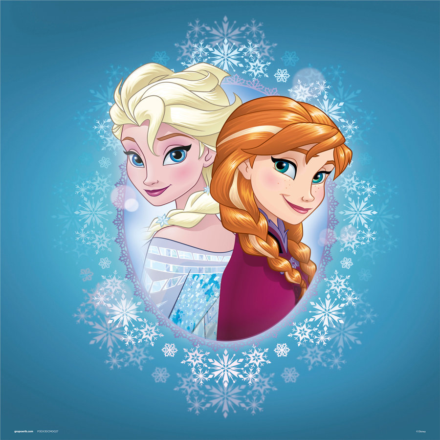 Nadruk 30X30 Cm Disney Kraina Anna Y Elsa