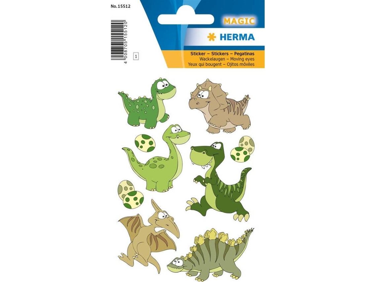 Pegatinas Magic Dino Kids Ruchome Oczy