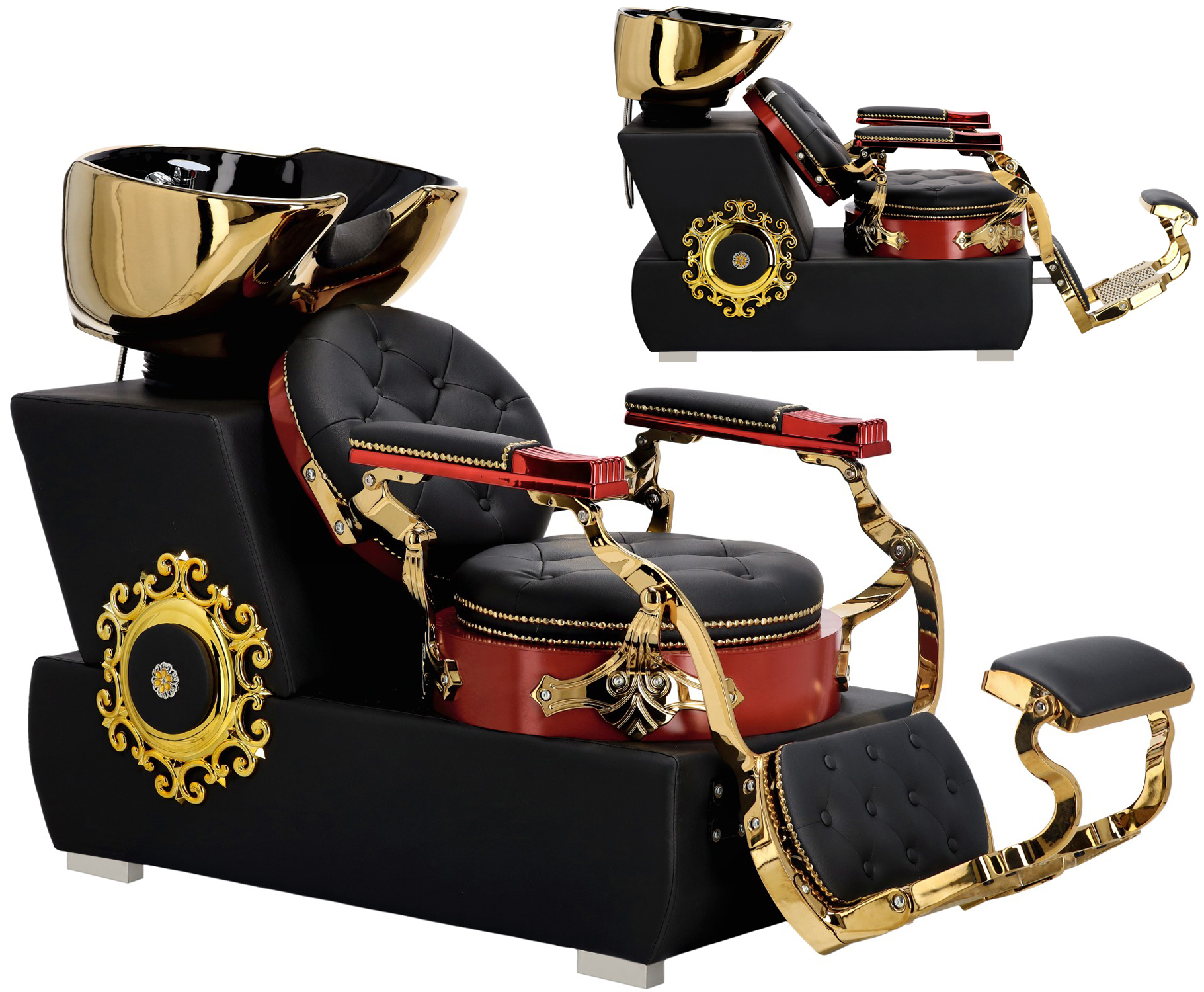 Myjnia myjka fryzjerska barberska Jack do salonu fryzjerskiego barberskiego ruchoma ceramiczna misa armatura bateria słuchawka