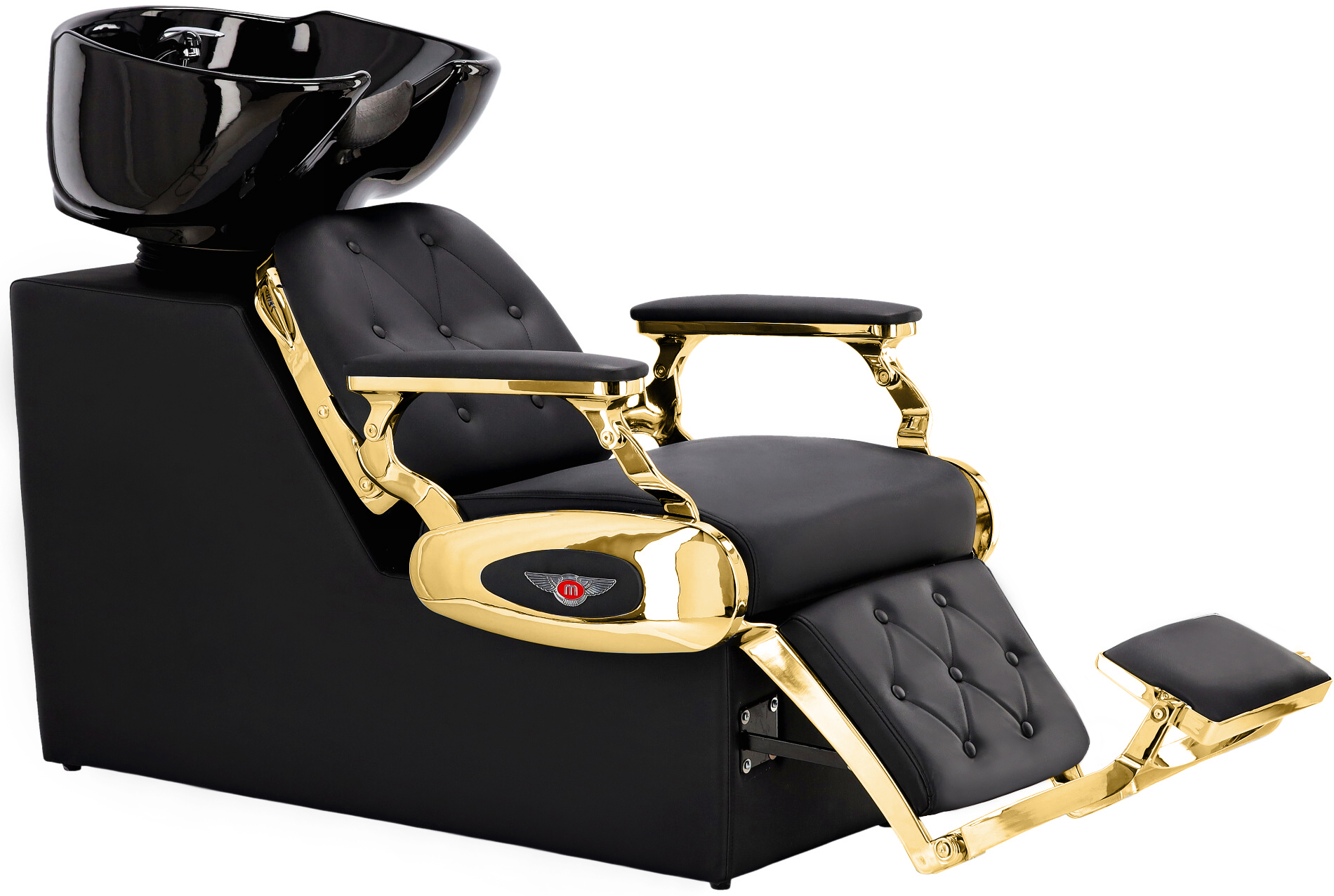 Myjnia myjka fryzjerska barberska Valentino do salonu fryzjerskiego barberskiego ruchoma ceramiczna misa armatura bateria słuchawka