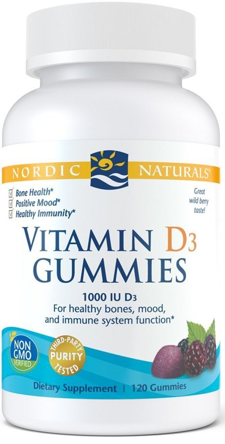 Nordic Naturals Vitamin D3 Gummies Wild Berry Jagoda (120 żelek) Nordic Naturals 336F-57135
