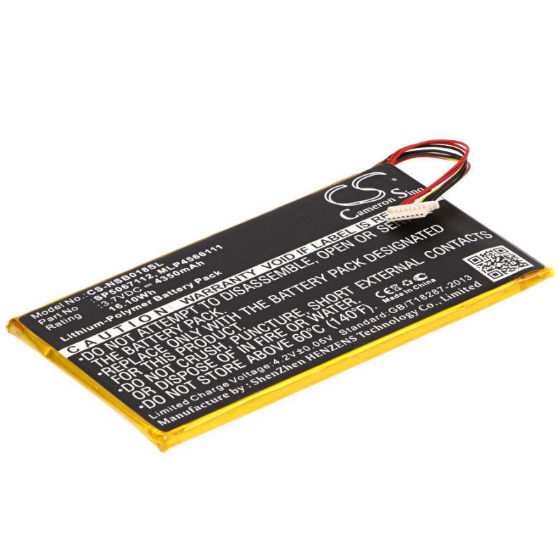 Fuhu Nabi DreamTab HD8 / SP5067112 4350mAh 16.10Wh Li-Polymer 3.7V (Cameron Sino)