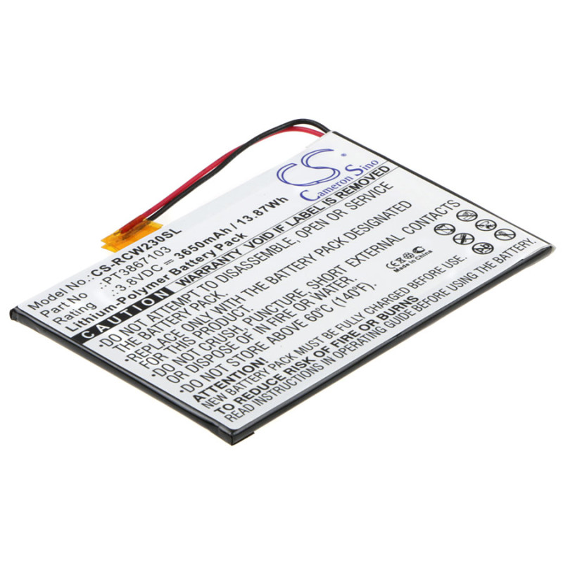 RCA RCT6272W23 / PT3867103 3650mAh 13.87Wh Li-Polymer 3.8V (Cameron Sino)