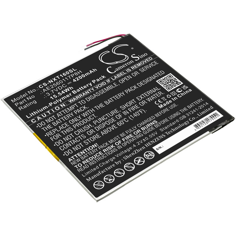 Nextbook Ares 10A / AE2560117P8H 4200mAh 15.54Wh Li-Polymer 3.7V (Cameron Sino)