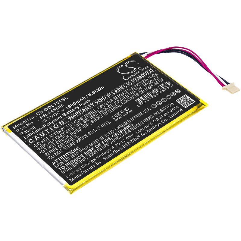 DigiLand DL7006 / PR-445585 1800mAh 6.66Wh Li-Polymer 3.7V (Cameron Sino)
