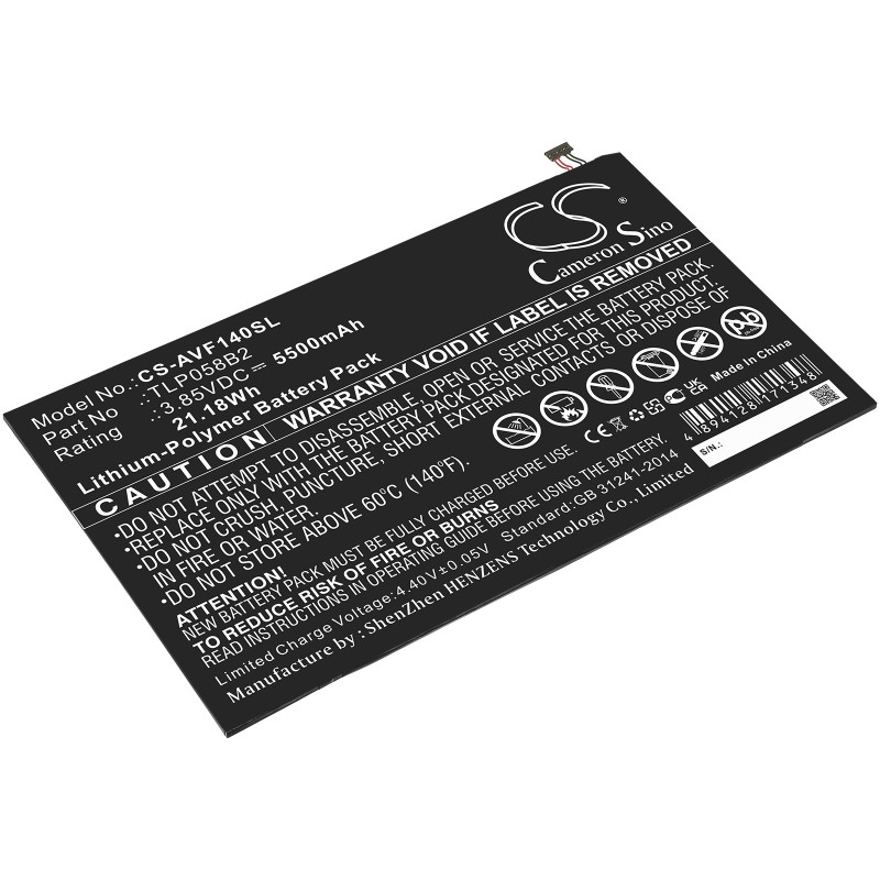 Vodafone Tab Prime 7 / TLP058B2 5500mAh 21.18Wh Li-Polymer 3.85V (Cameron Sino)