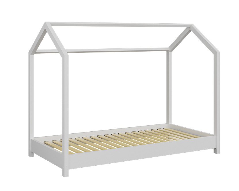 Białe sosnowe łóżko dziecięce 90x200 B0-T52