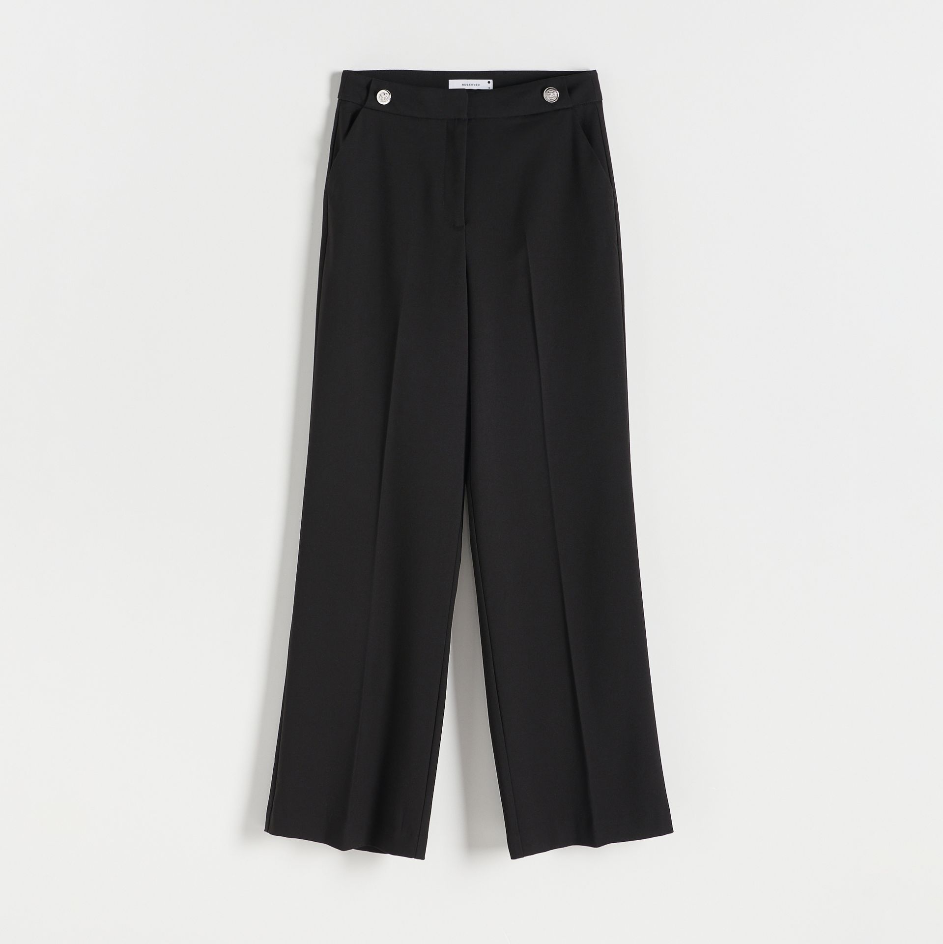 Reserved - Eleganckie spodnie z kantem - Czarny