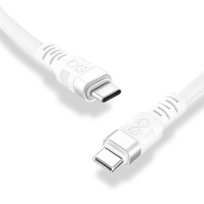Kabel USBC-USBC eXc WHIPPY Pro 0.9m biały