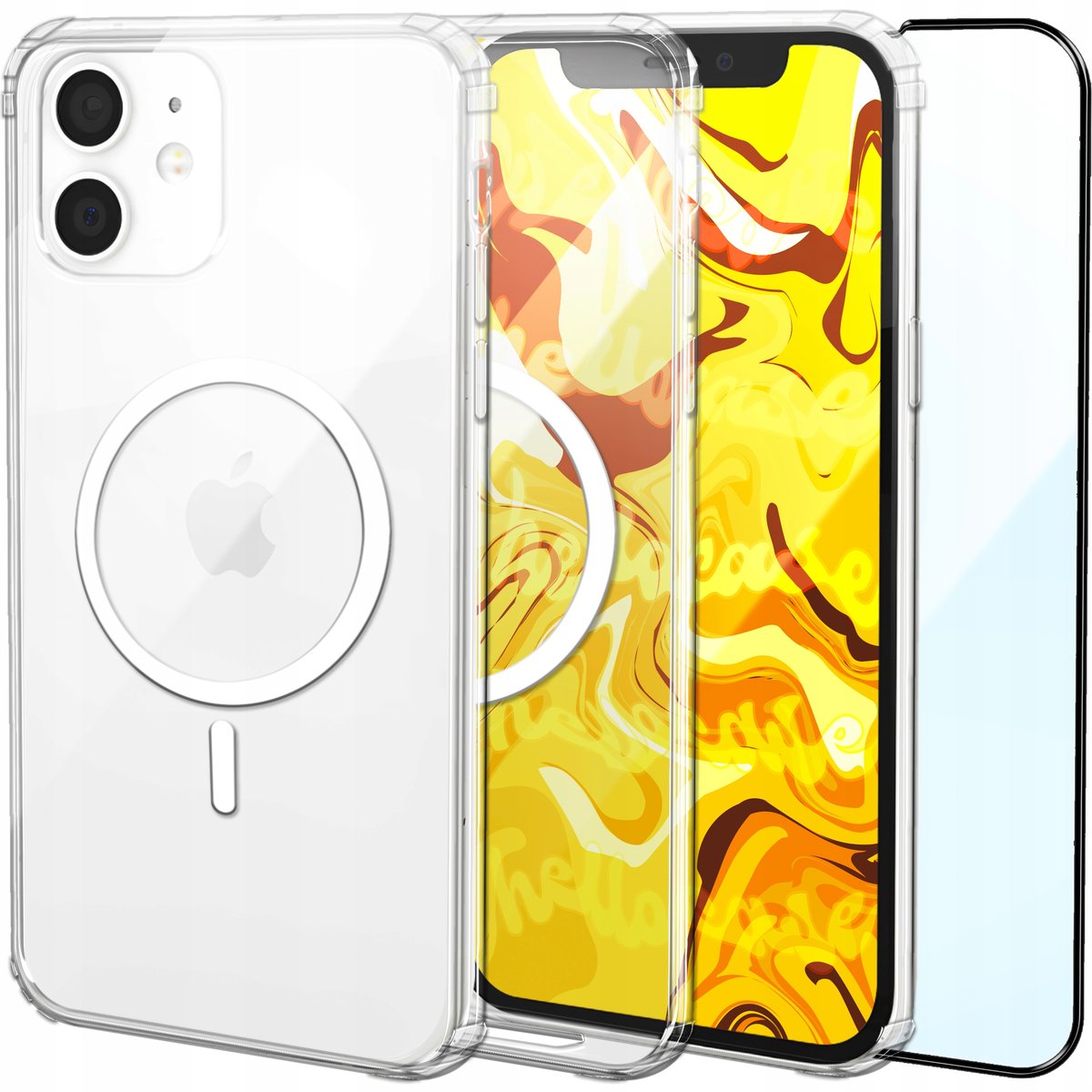 Etui Do Iphone 11 | Pancerne Clear Case | Obudowa +Szkło Hartowane