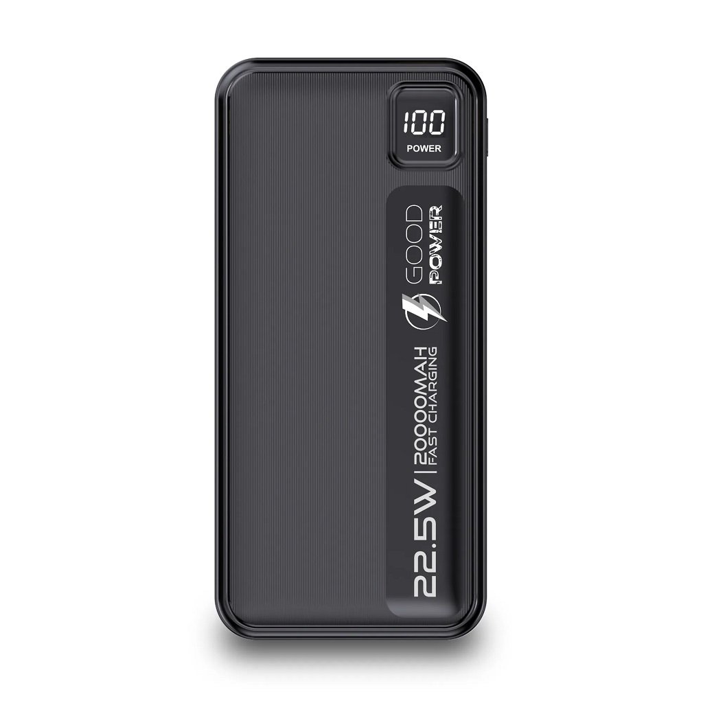 GOODPOWER 20000mAh PD/QC 22,5W/2xUSBA/1xUSB-C + kabelek