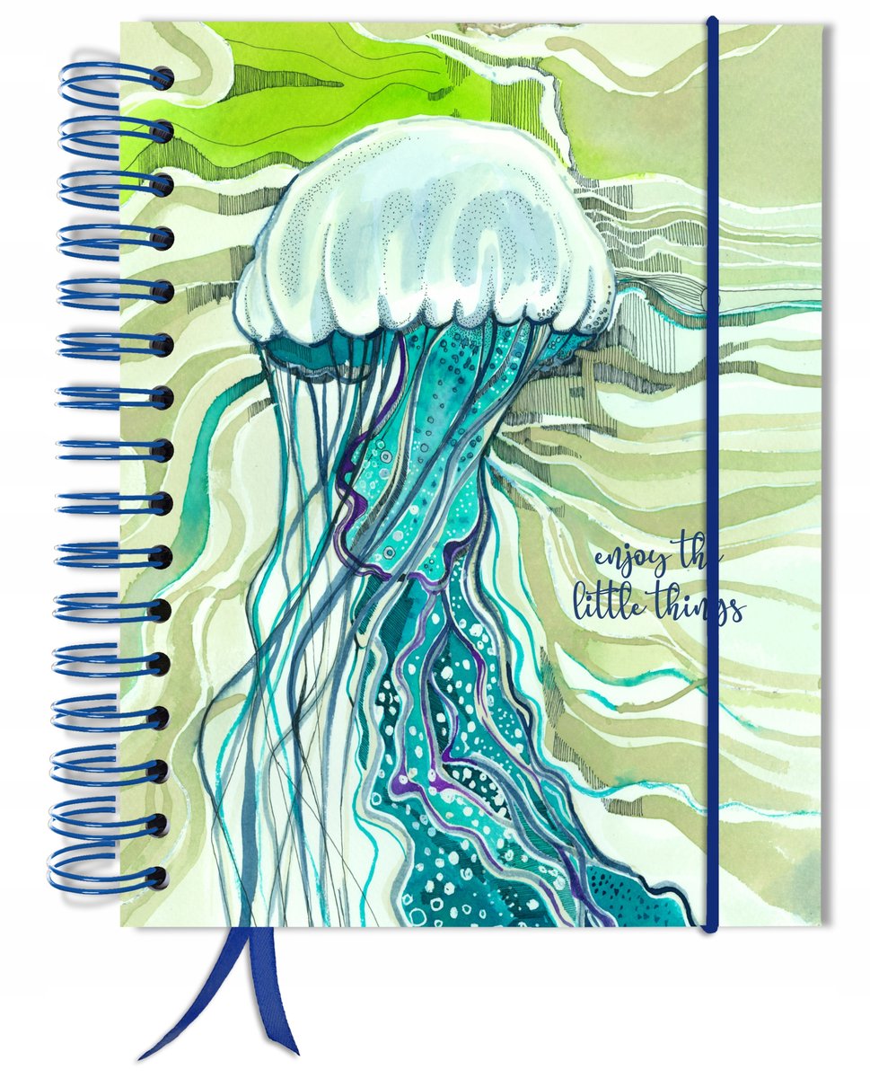 Bullet Journal 180 Stron Notatnik Pamiętnik A5+ Kropki Gumka