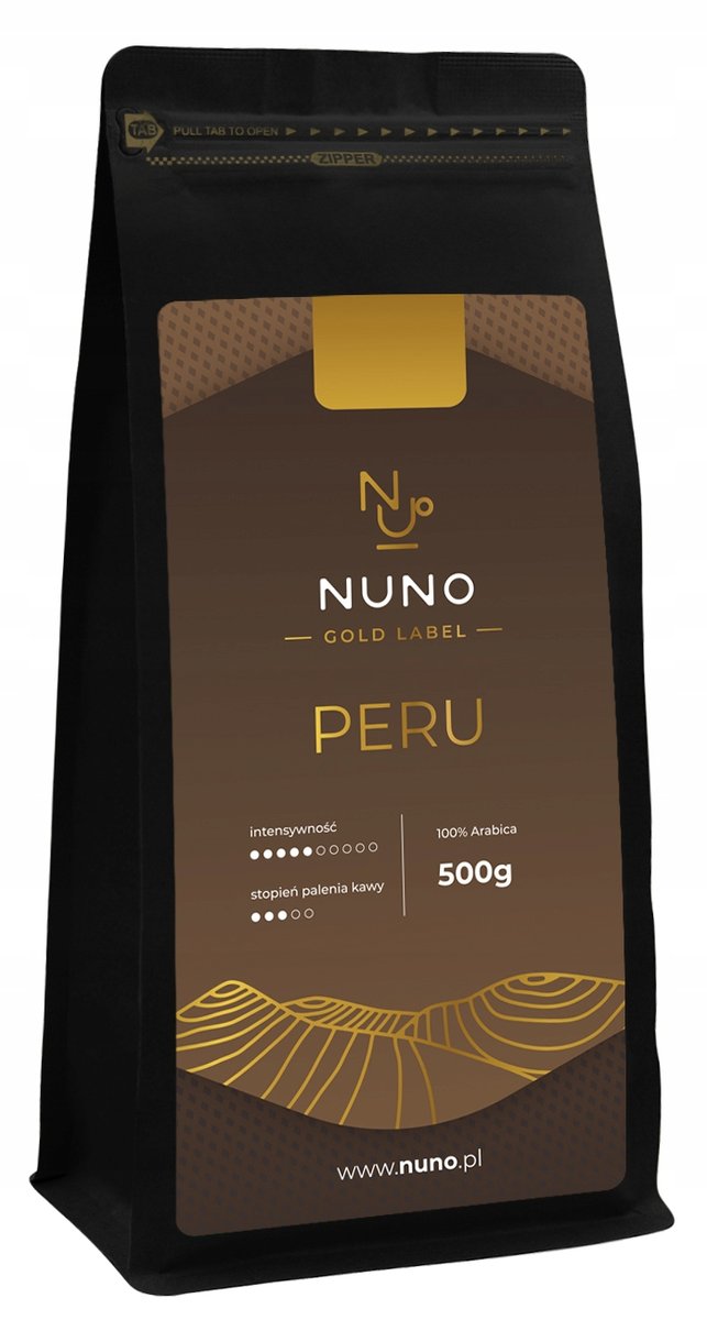 KAWA NUNO GOLD PERU ŚWIEŻO PALONA 72H 500G KRAFT