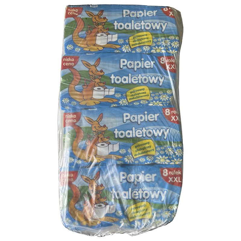 Baryła Szary Papier Toaletowy Worek 64 Rolki