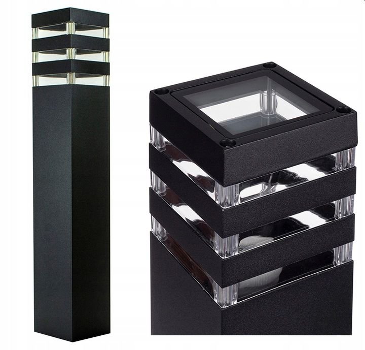 Ogrodowy Słupek Stojący Toro 8002 Superled Metalowy Kwadratowy Ip44 Czarny
