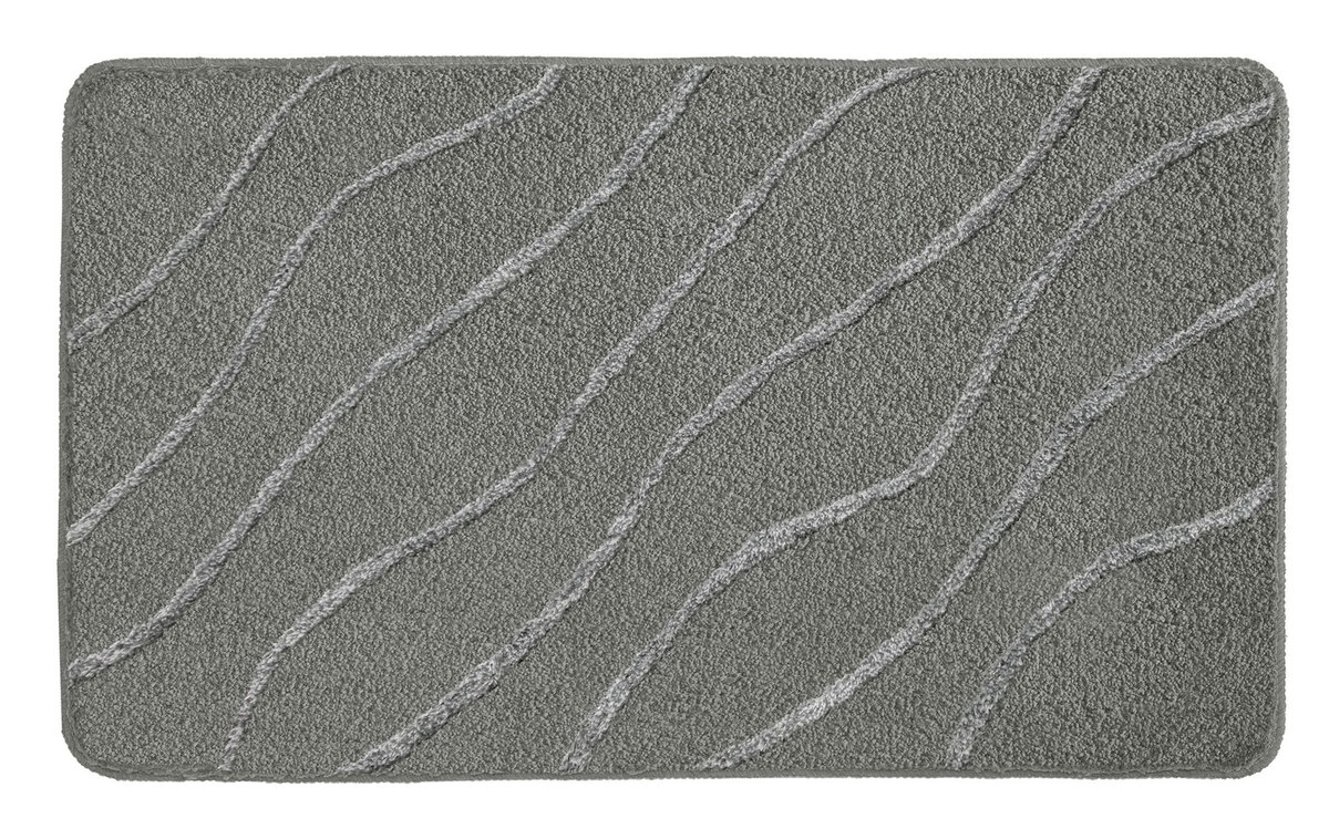 Kleine Wolke Tram Dywanik Łazienkowy Anthracite Ciemny Szary 70X120 Cm