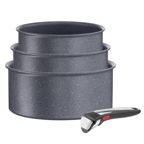 Tefal Ingenio Natural On Zestaw Patelni Aluminum Czarny 4