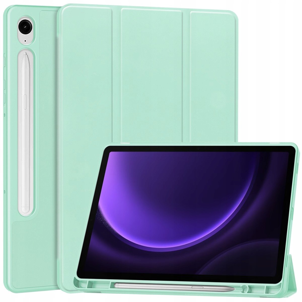 Etui Bizon Case Tab Lizard do Samsung Galaxy Tab S9 FE, miętowe