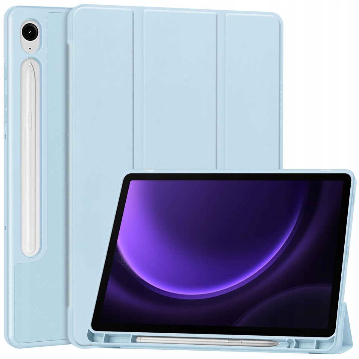 Etui Bizon Case Tab Lizard Do Samsung Galaxy Tab S9 Fe, Błękitne