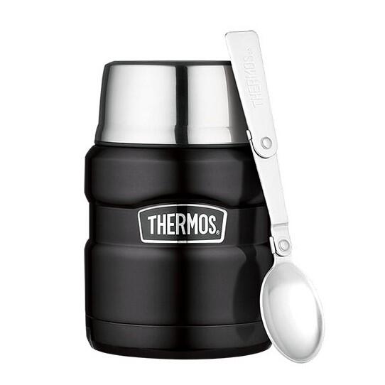 Thermos Termos na jedzenie 470 ml z łyżką czarny mat