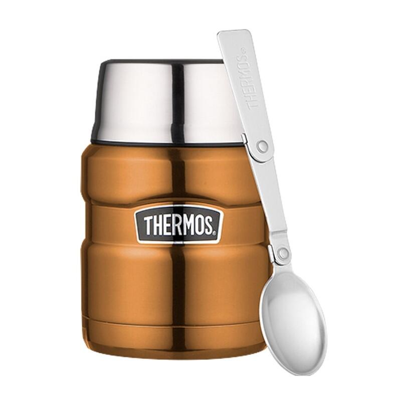 Thermos Termos na jedzenie z składaną łyżką i kubkiem 0,47l miedziany TH-173023