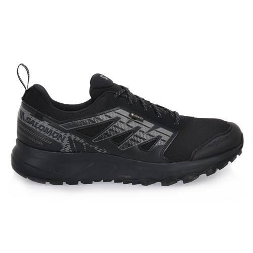 Salomon Męskie buty trekkingowe Gore-TEX Hiking Shoe, czarne/pewter/szare (Frost Gray), 45 1/3 EU, Black Pewter Frost Gray, 45 1/3 EU