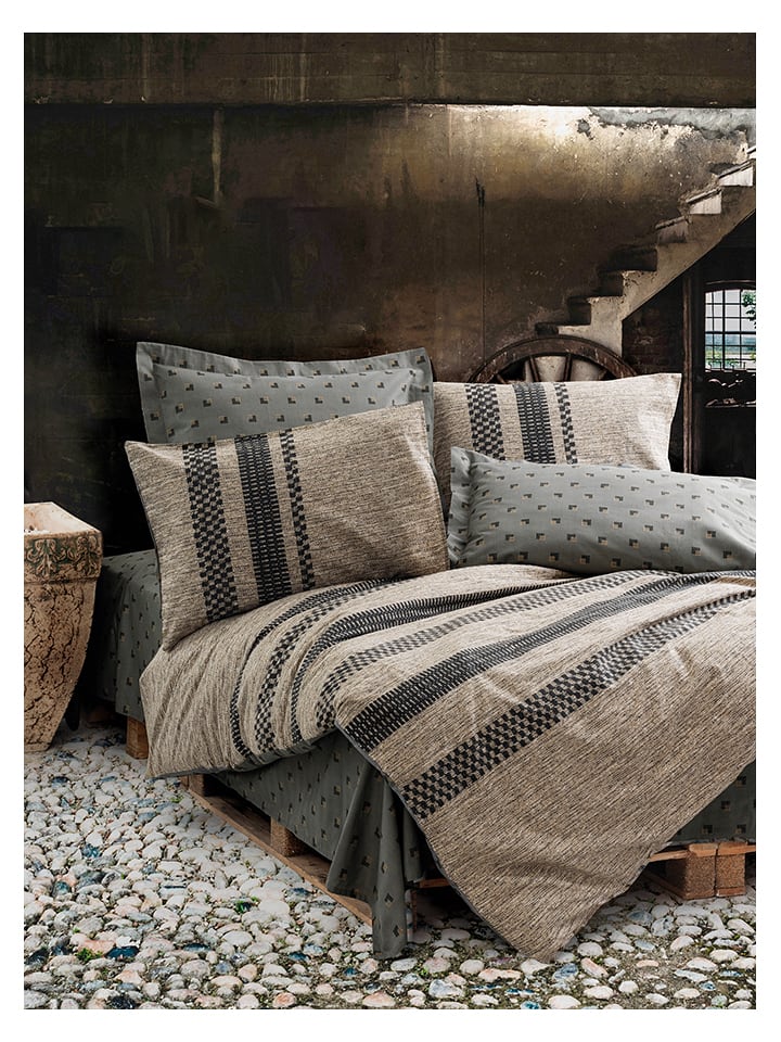 Elizabed Komplet pościeli renforcé w kolorze jasnobrązowym