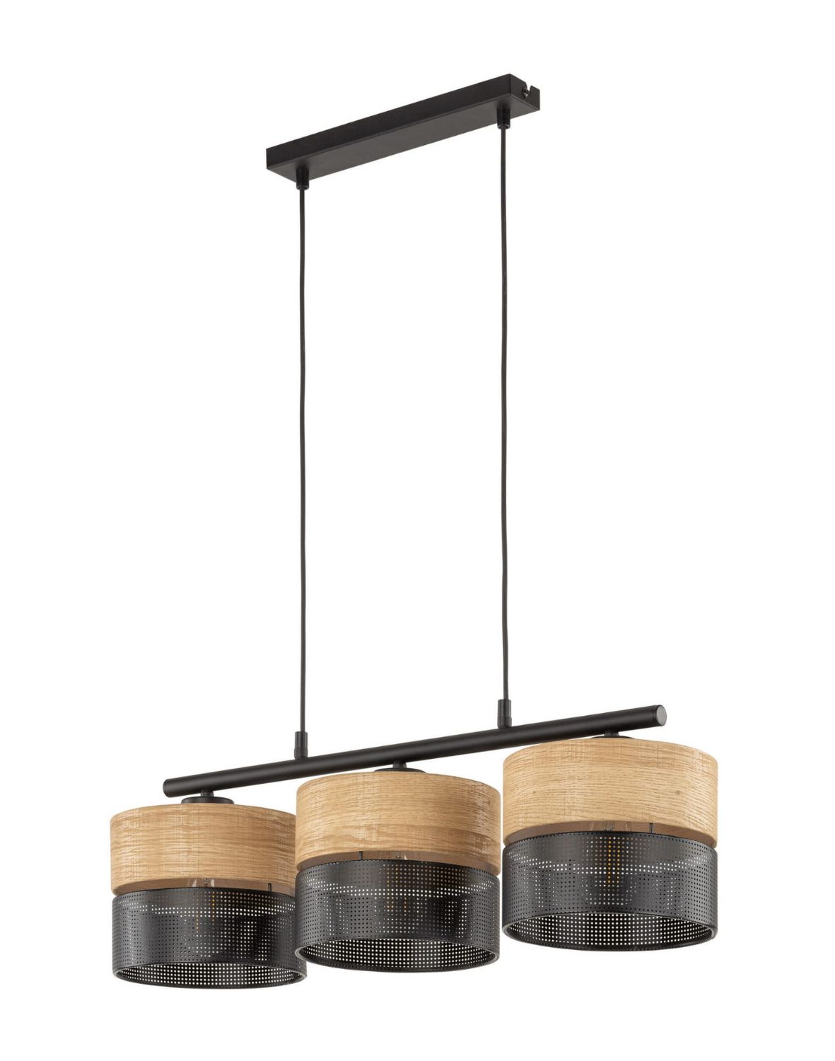 Lampa wisząca Nicol (4801), loft, boho, drewniana lampa