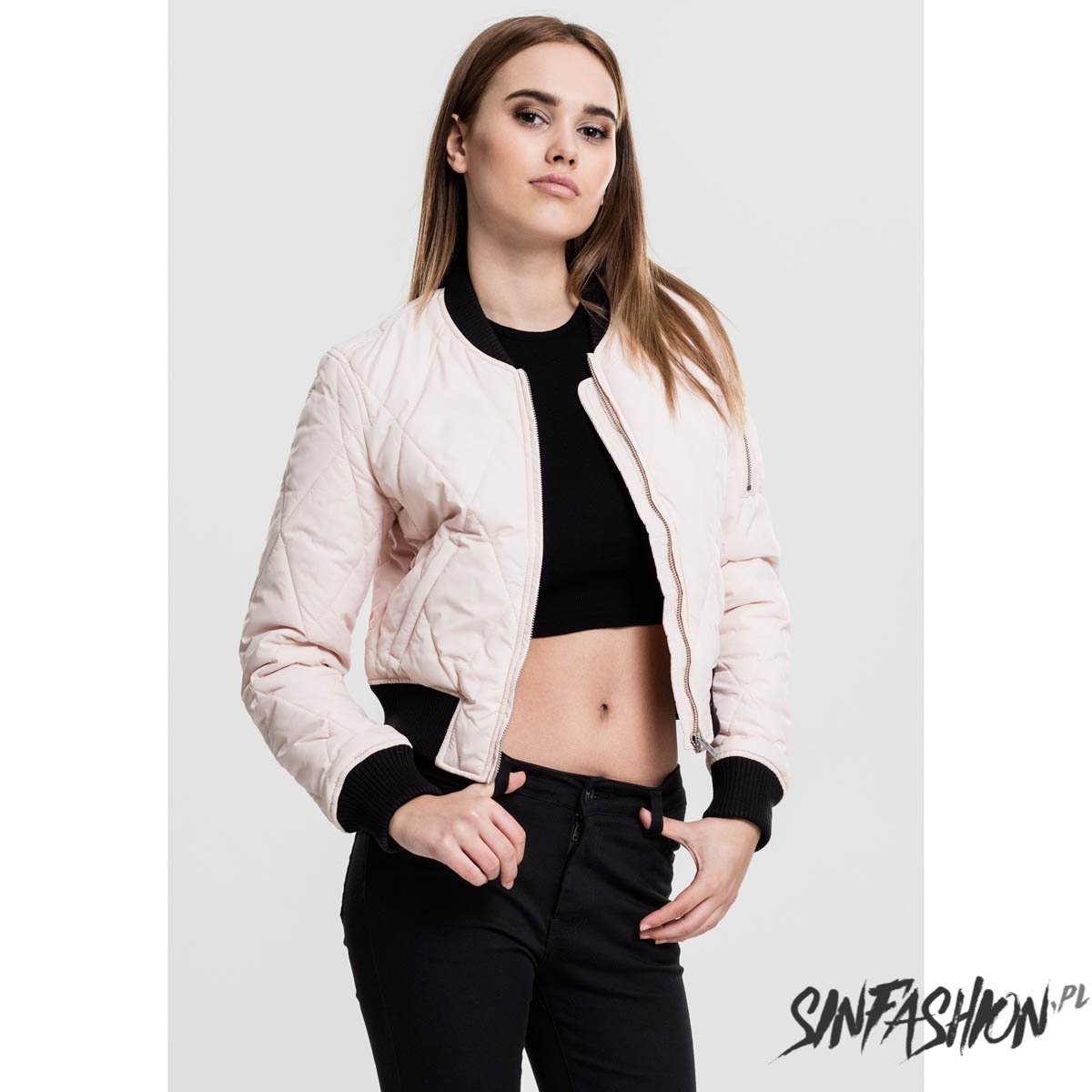 Kurtka Urban Classisc Bomber Quilt Pink