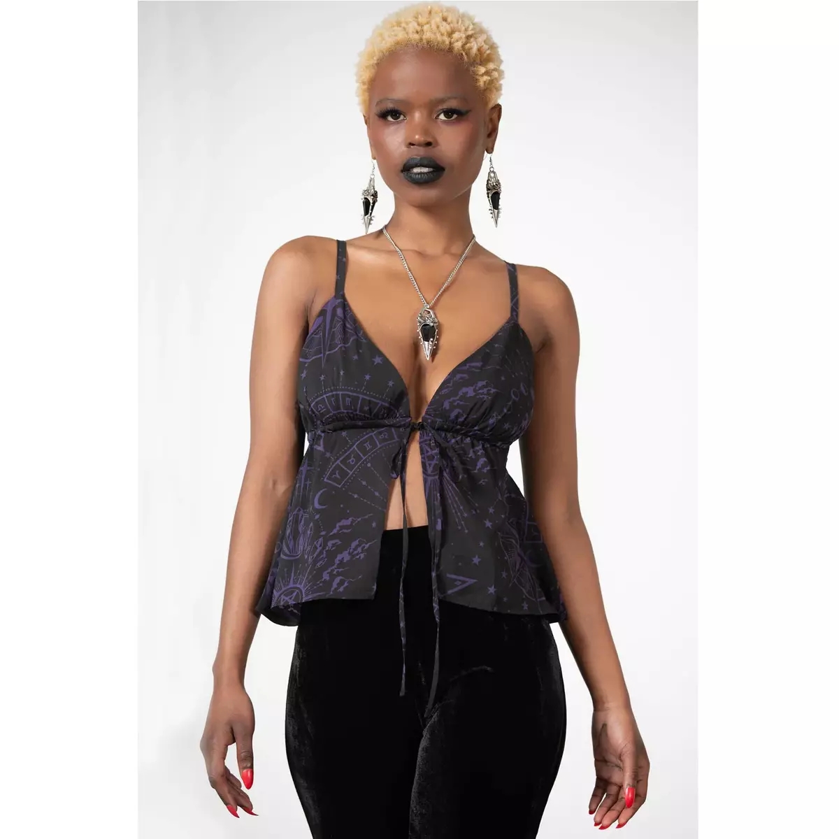 Top Killstar Pendant Chiffon Top