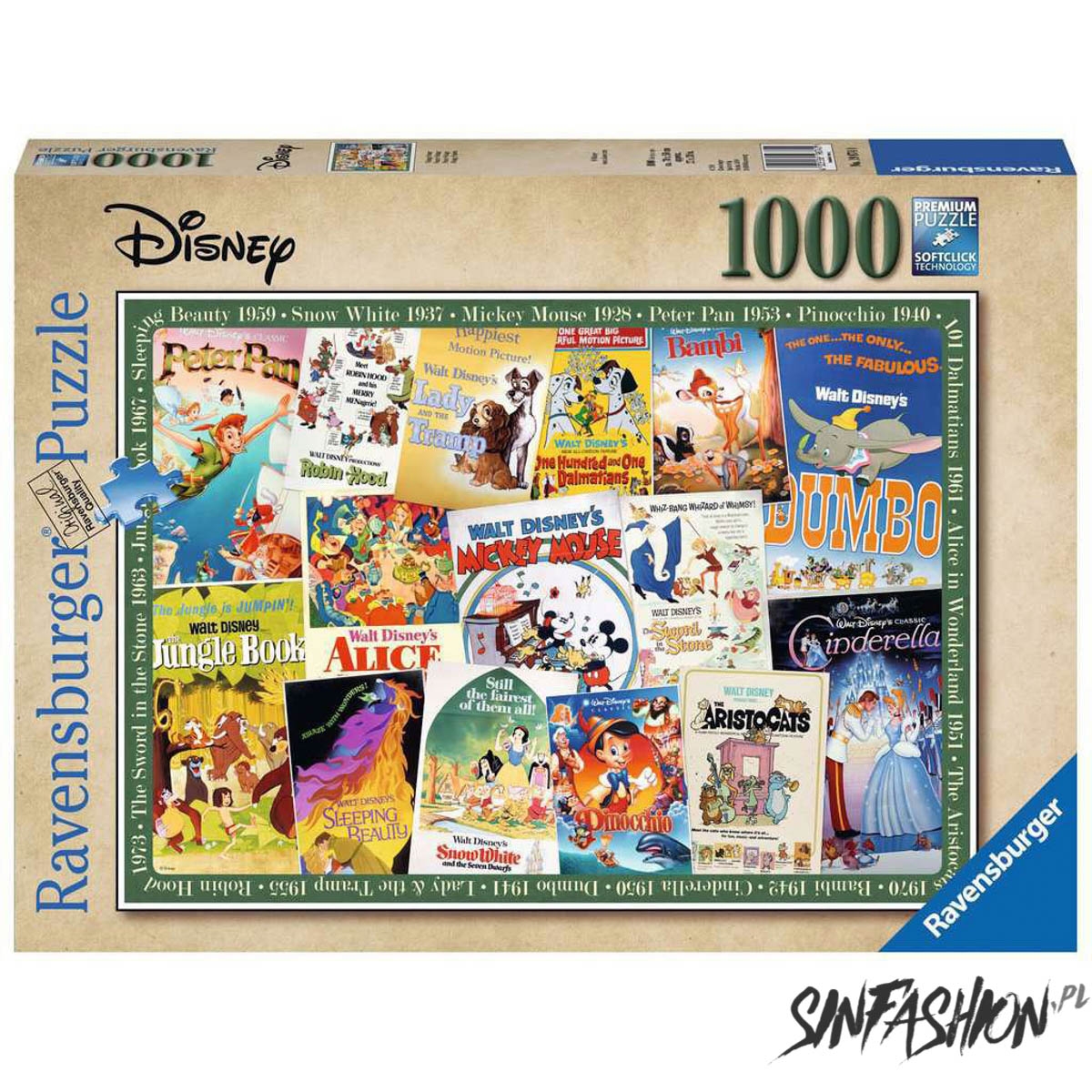 Puzzle Disney Vintage Movies Poster