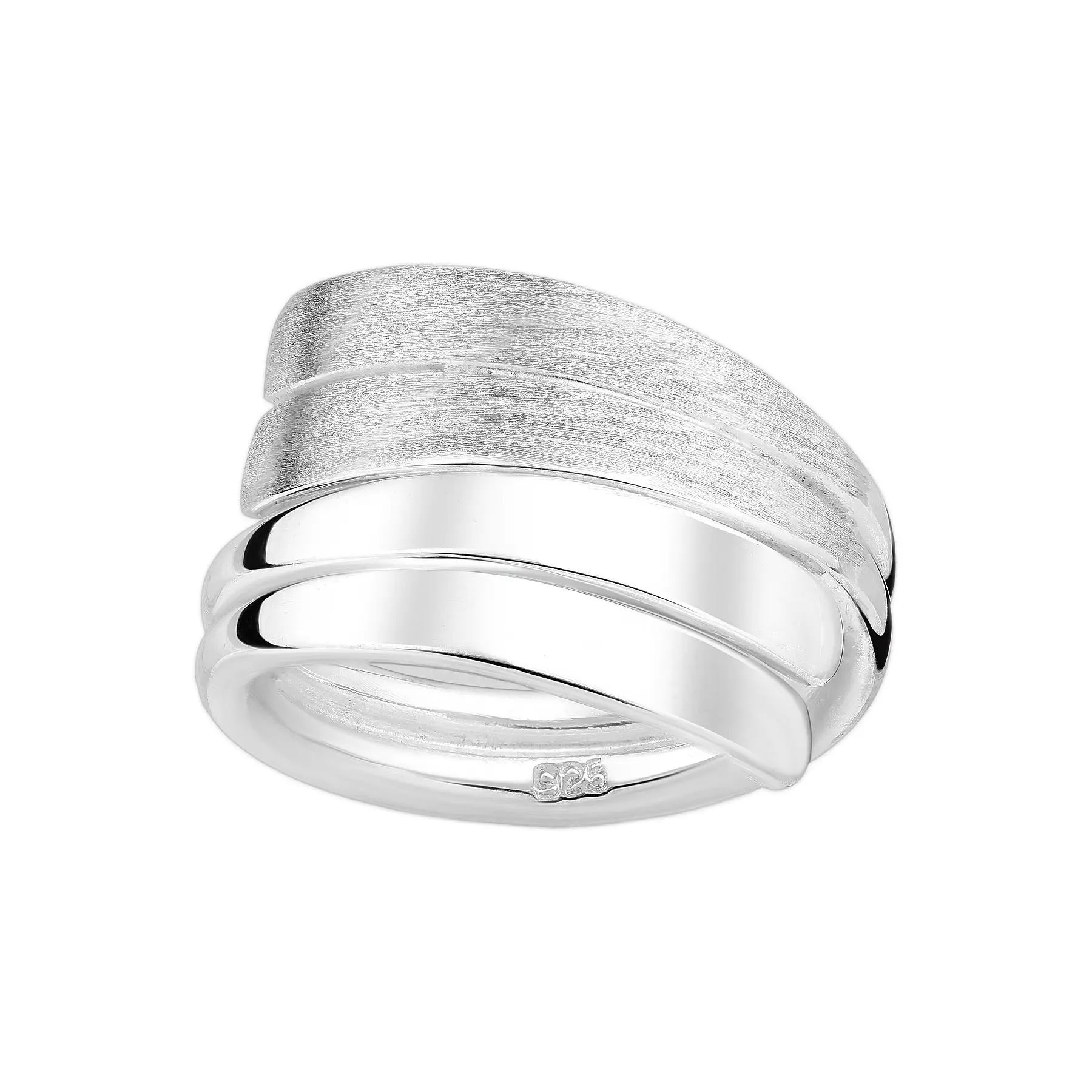 Efektowny matowany srebrny pierścionek - Europa 11, US 6